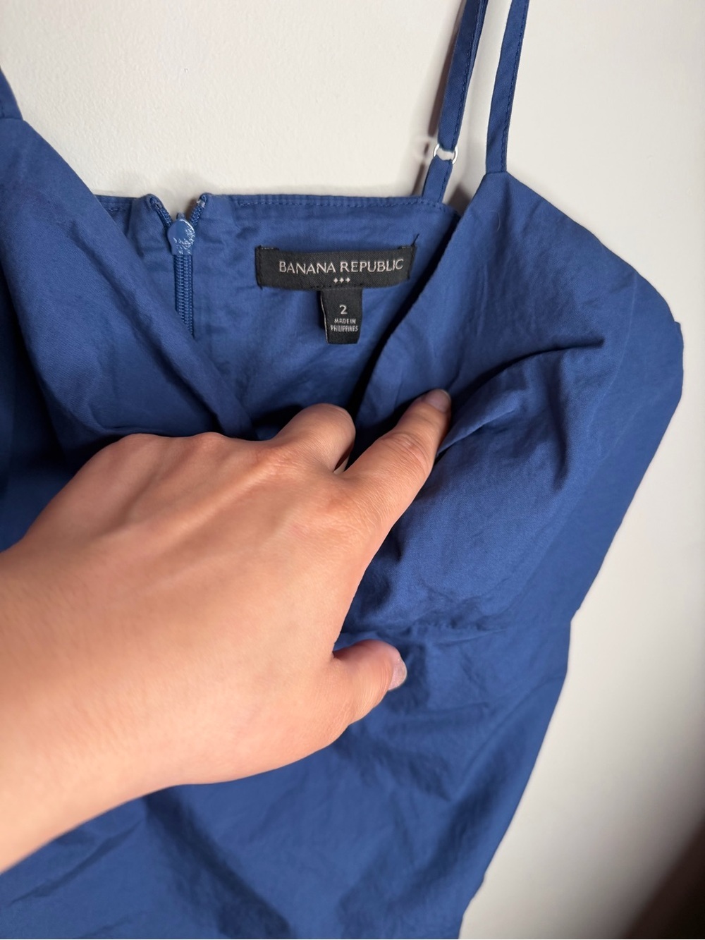 Banana Republic Royal Blue Spaghetti Strap Dress Top - Picture 3 of 3